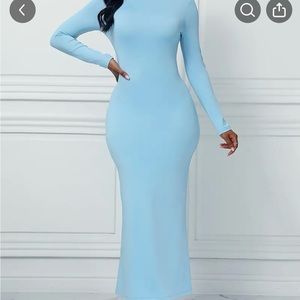 Long sleeve body con dress